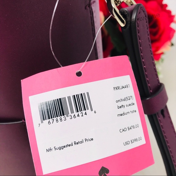 Betty suede medium tote kate spade orchid purple - Picture 6 of 8